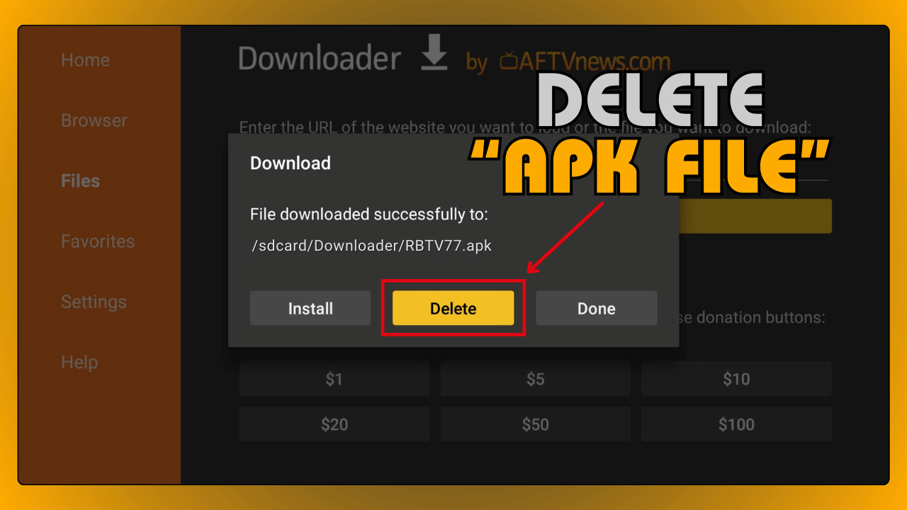 Delete APK File
