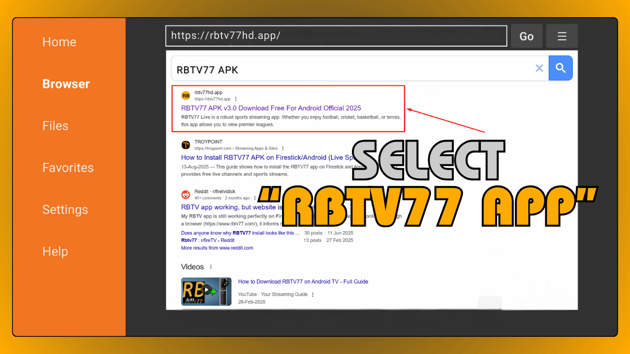 Select RBTV77 App