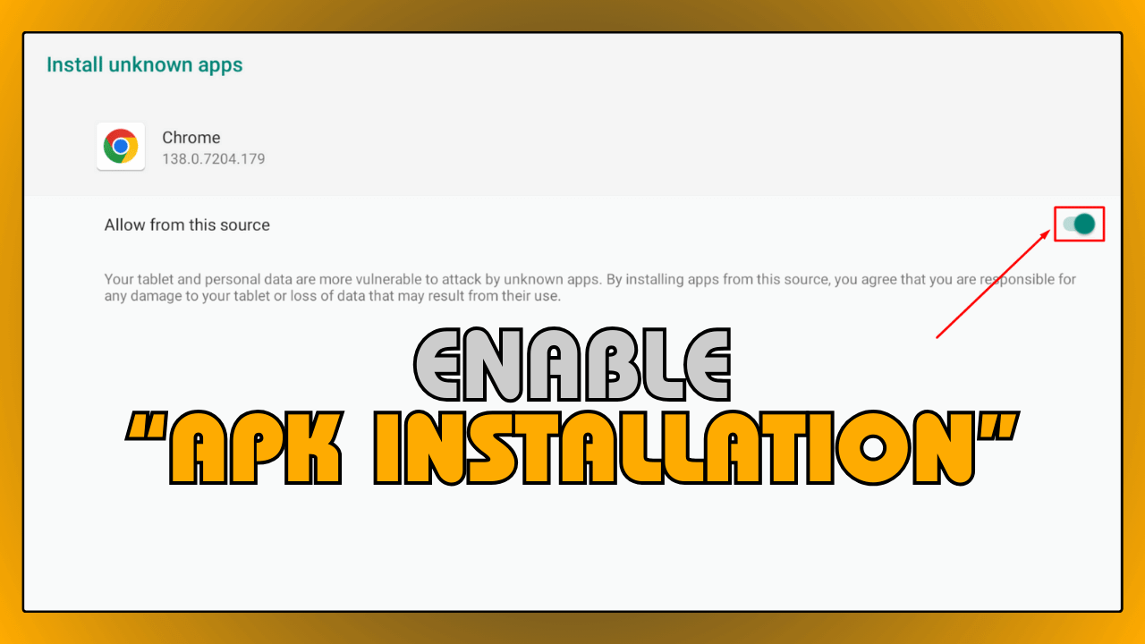 Enable APK Installation Permissions