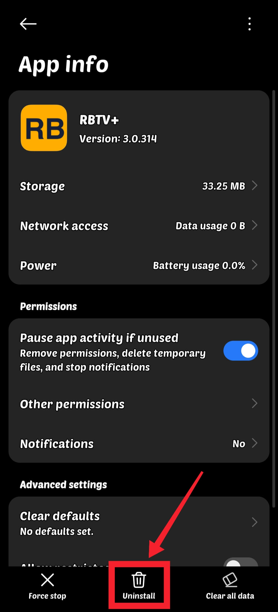 Uninstall Current Version